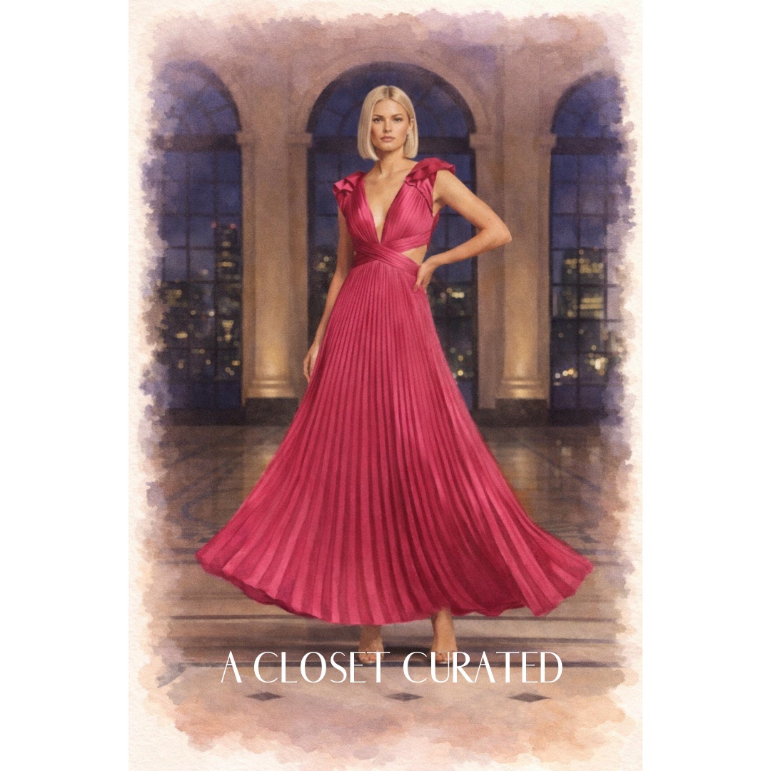 Mac Duggal Pleated Lace-Up Satin Gown 12 Pink Nwt Style 26729